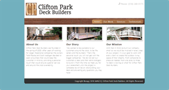 Desktop Screenshot of cliftonparkdeckbuilders.com